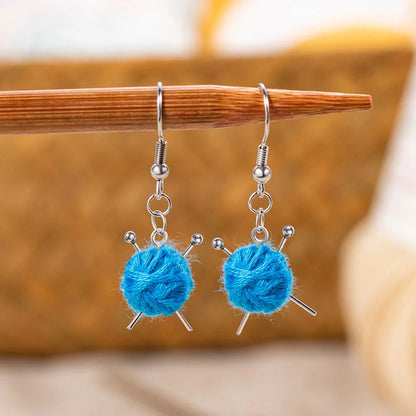 Tiny Yarn Balls Earrings