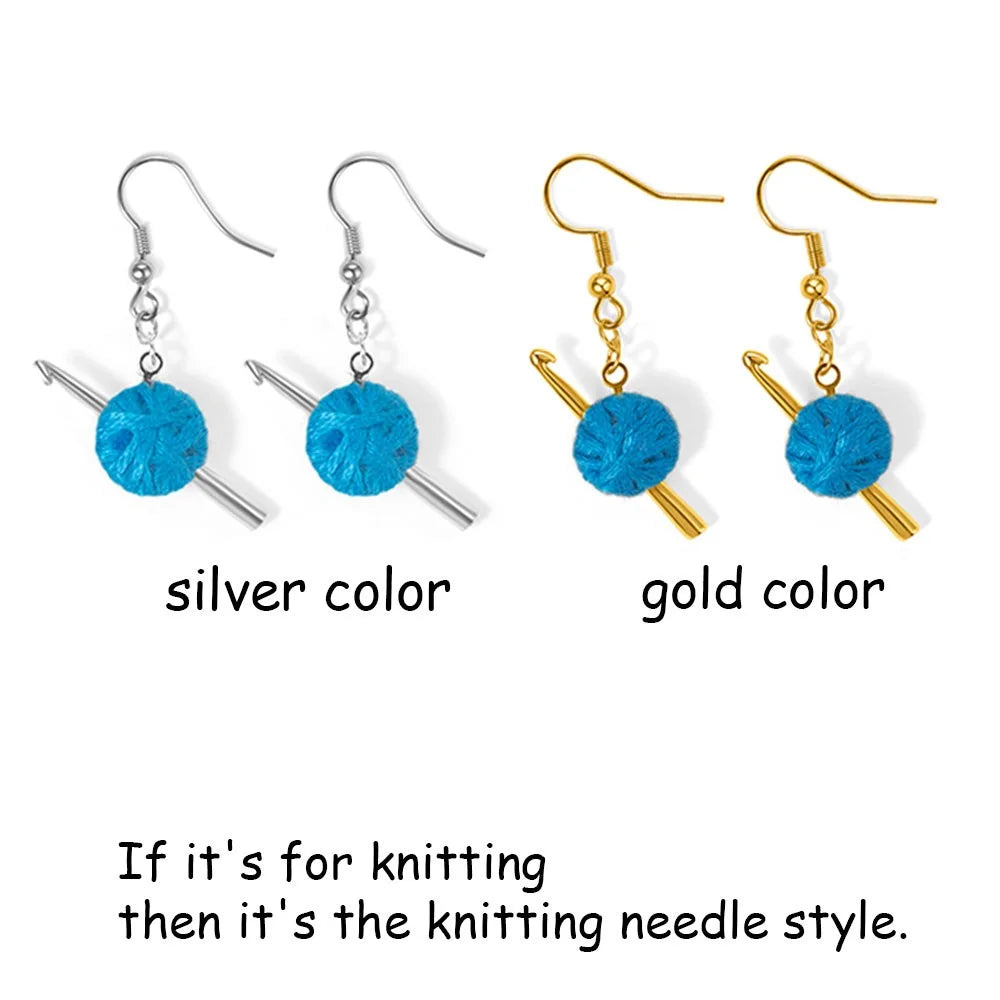 Tiny Yarn Balls Earrings