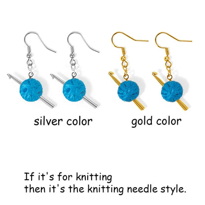 Tiny Yarn Balls Earrings