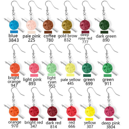 Tiny Yarn Balls Earrings