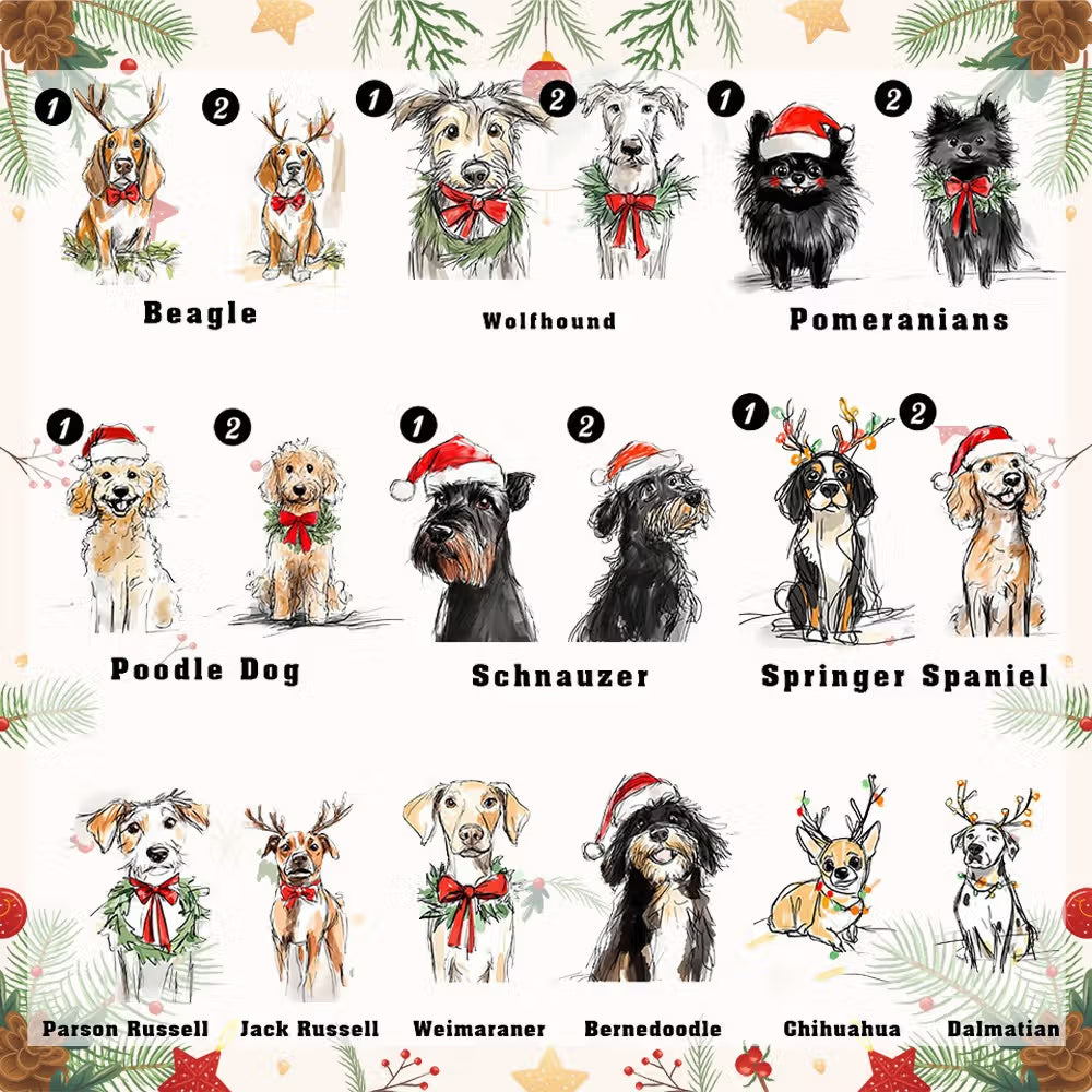 Custom Ornament with  Photo Merry Dogmas Tree Hanging