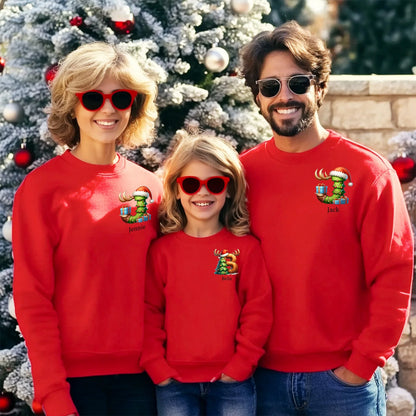 Custom Initial Family Christmas Sweatshirt