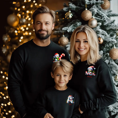 Custom Initial Family Christmas Sweatshirt