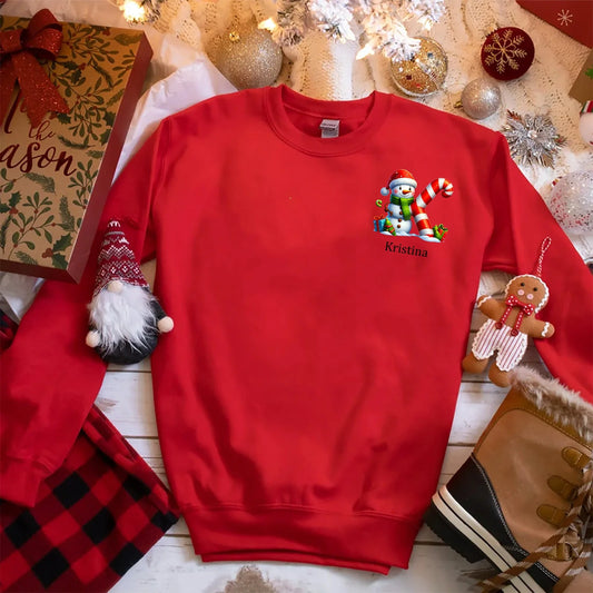 Custom Initial Family Christmas Sweatshirt