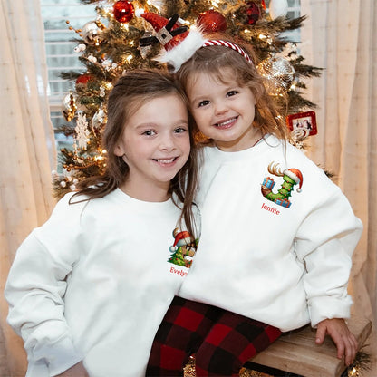 Custom Initial Family Christmas Sweatshirt
