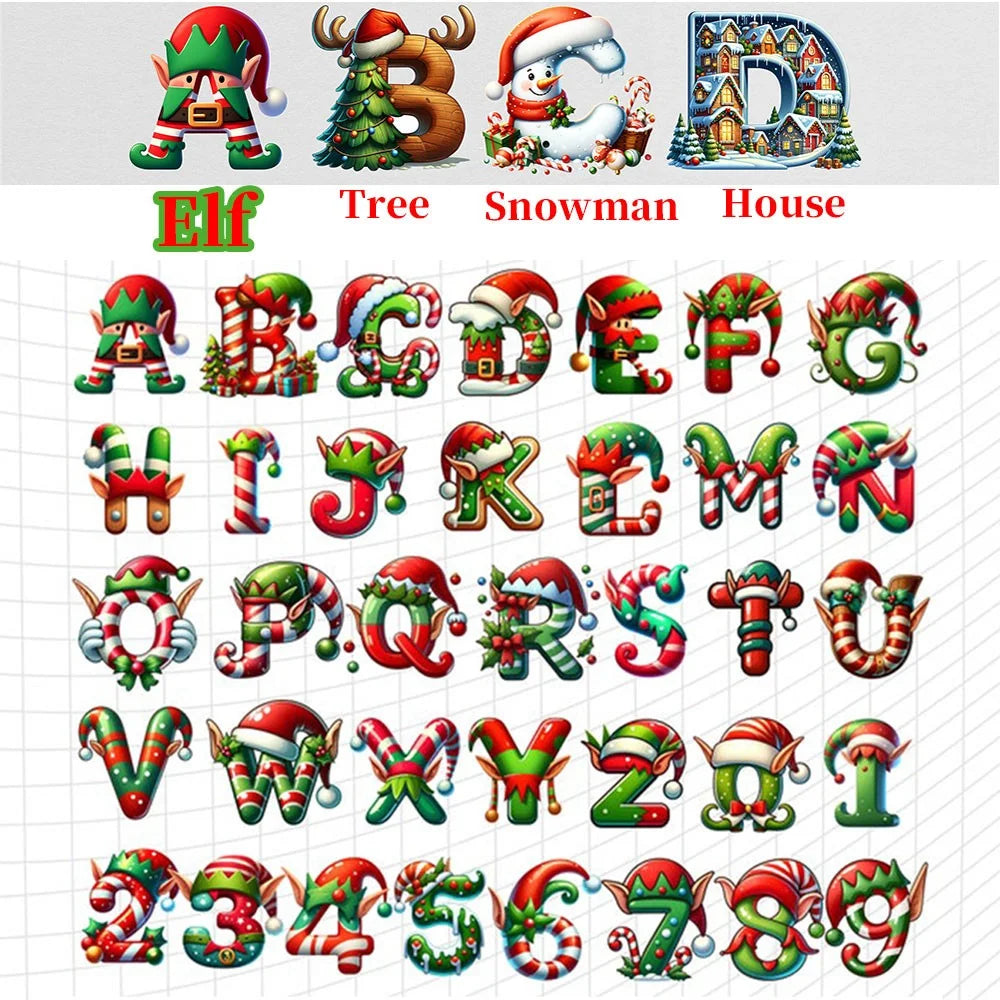 Custom Initial Family Christmas Sweatshirt