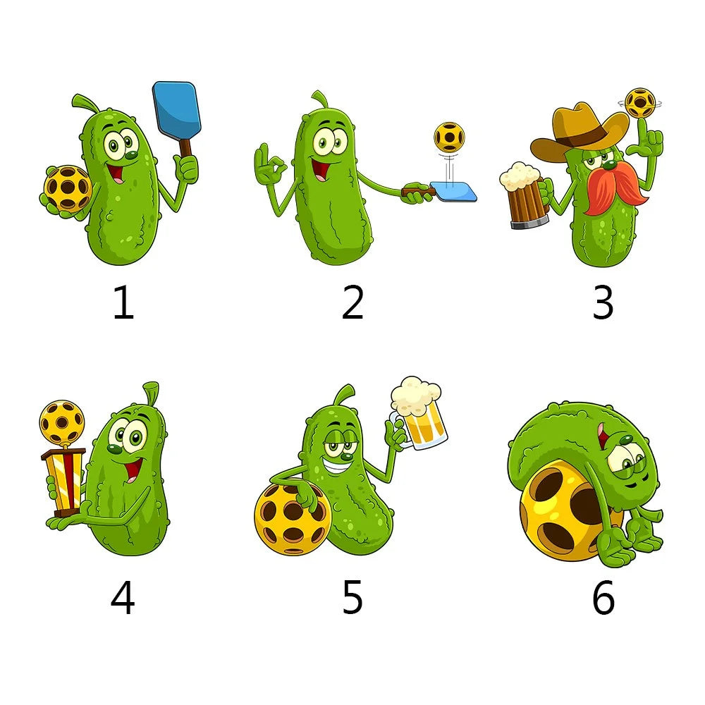 Personalized Funny Cartoon Pickleball Christmas Ornament