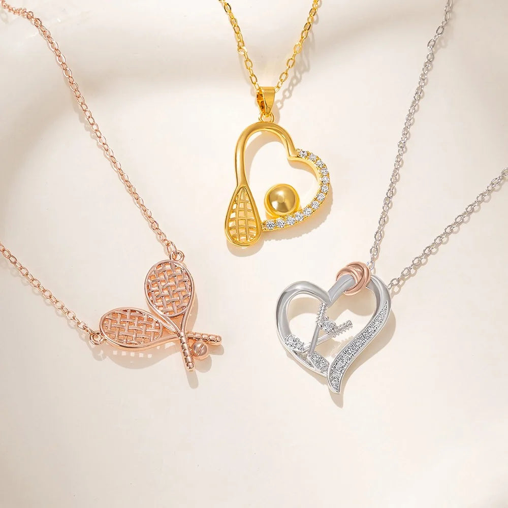 Personalized Ball Sports Heart Necklace