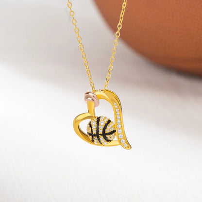 Personalized Ball Sports Heart Necklace