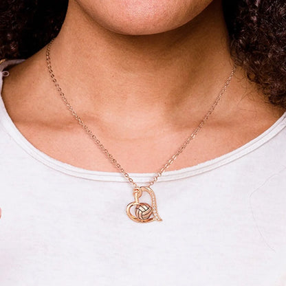 Personalized Ball Sports Heart Necklace