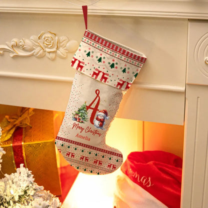 Personalized Snowman Christmas Stocking