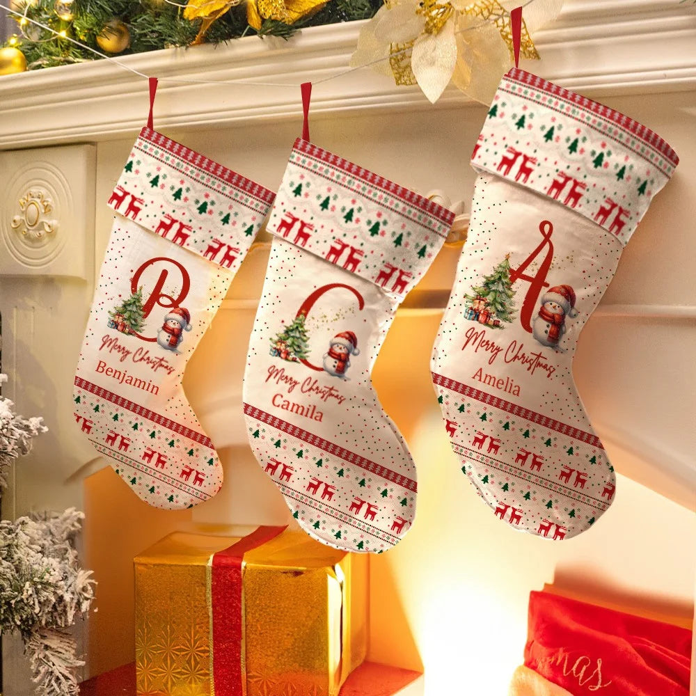 Personalized Snowman Christmas Stocking