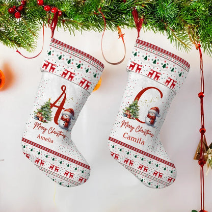 Personalized Snowman Christmas Stocking