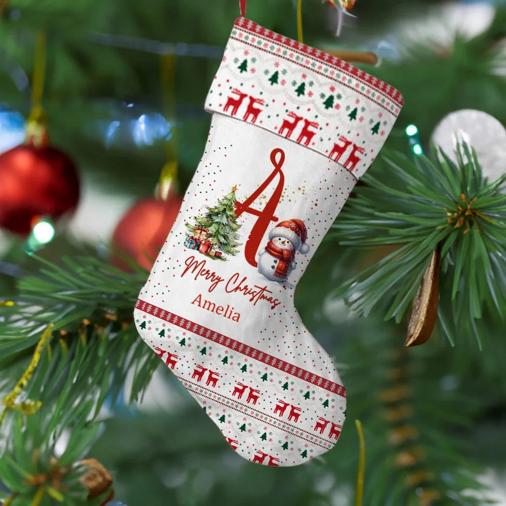 Personalized Snowman Christmas Stocking