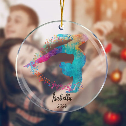 Watercolor Gymnastics Christmas Tree Ornament