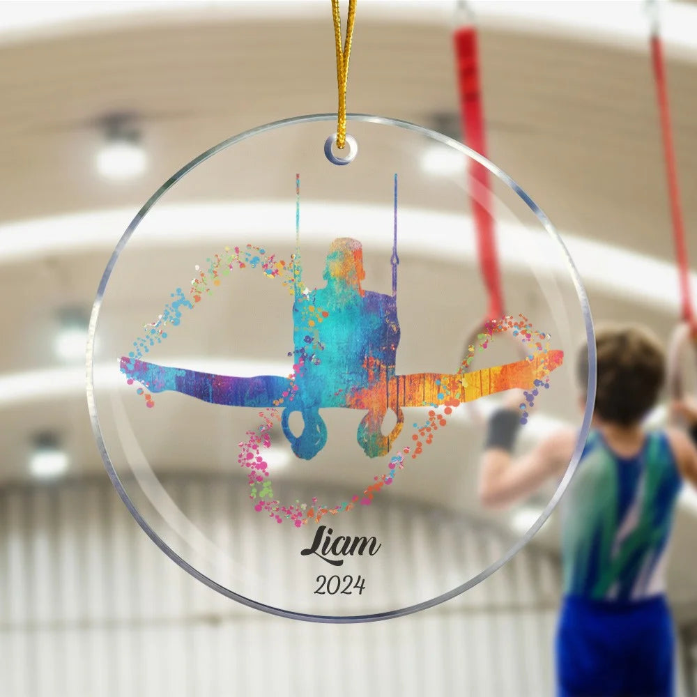 Watercolor Gymnastics Christmas Tree Ornament