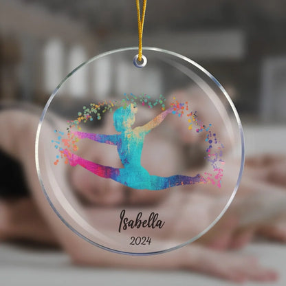 Watercolor Gymnastics Christmas Tree Ornament