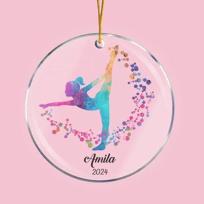 Watercolor Gymnastics Christmas Tree Ornament