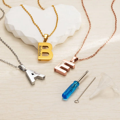 Custom Initial Urn Necklace with Custom Engraving