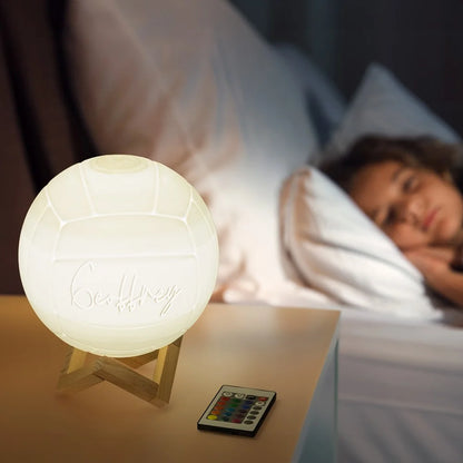 Volleybal Night Light with Personalized Name