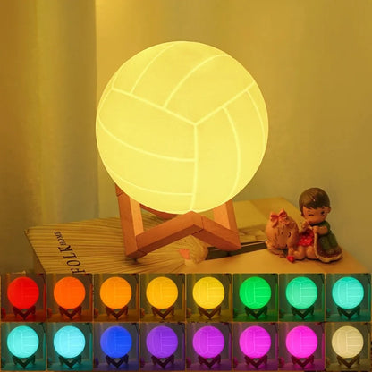 Volleybal Night Light with Personalized Name