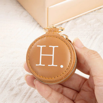 Custom Mini Leather Ring Box with Keychain