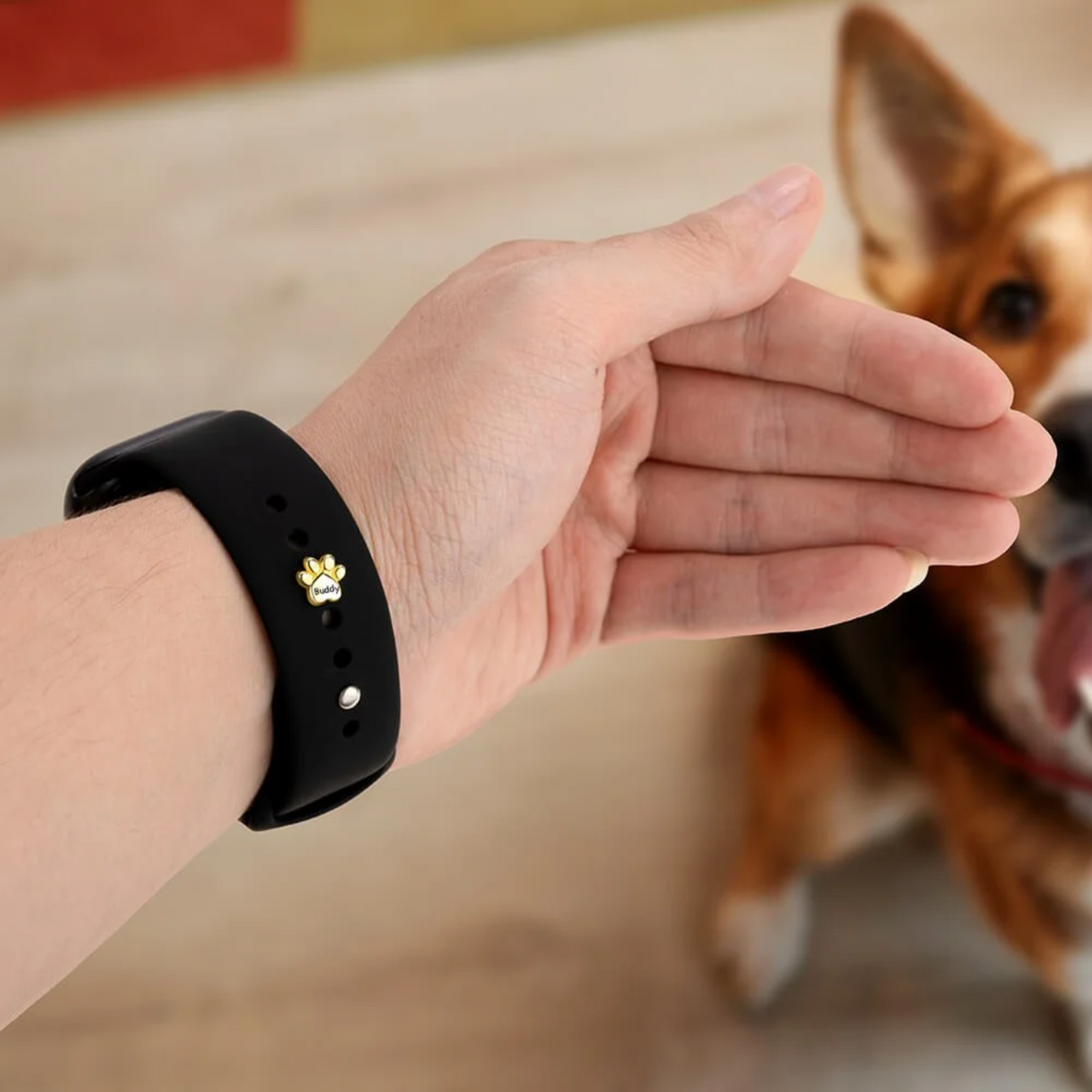 Personalized Bubble Pet Paw Print Watch Band Charm