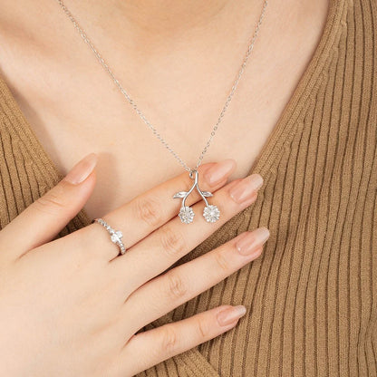 Custom Birthstone & Birthflower Ring Holder Necklace