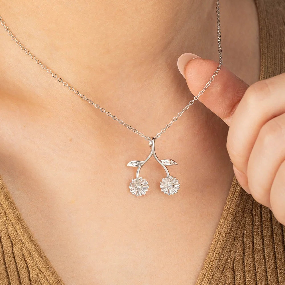 Custom Birthstone & Birthflower Ring Holder Necklace