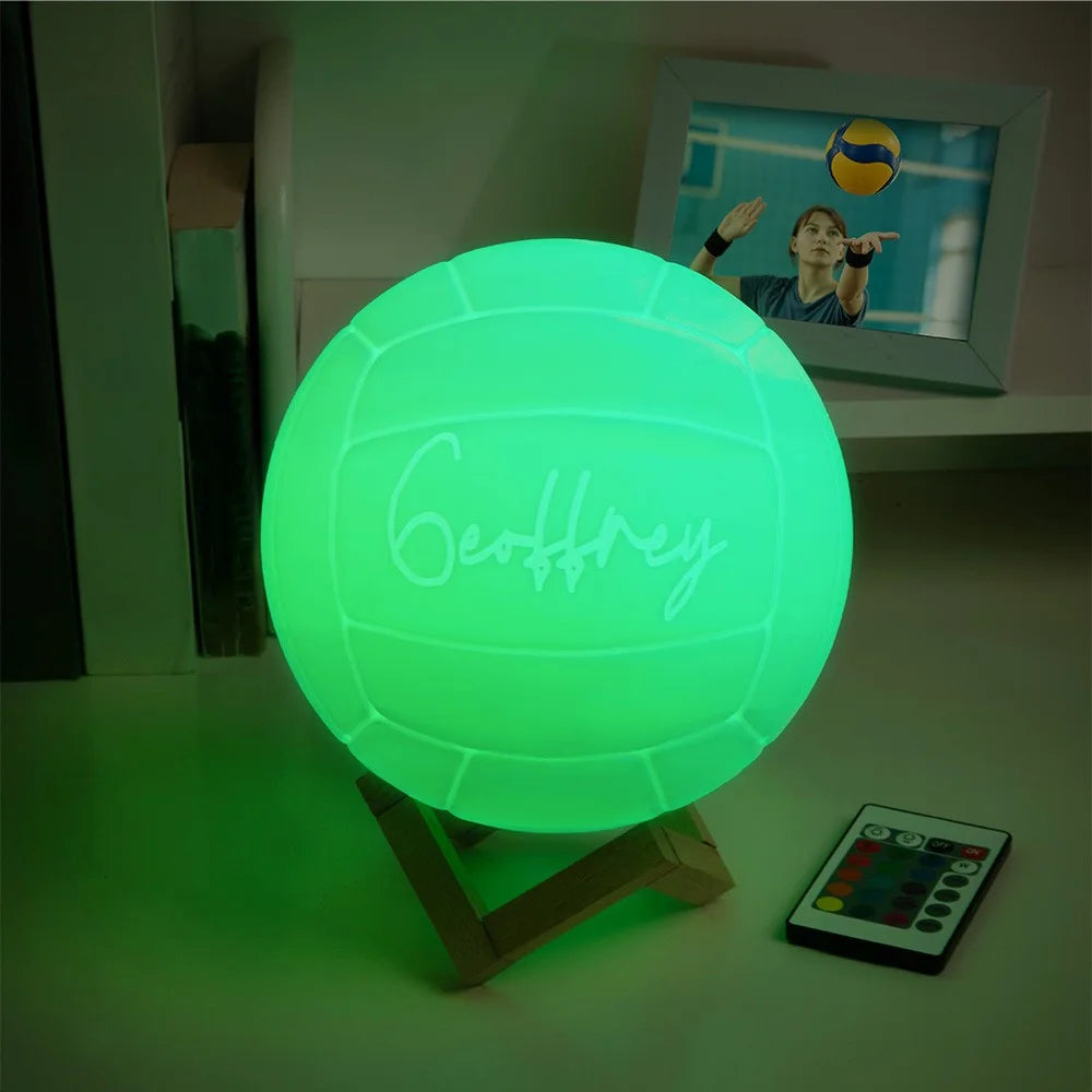 Volleybal Night Light with Personalized Name