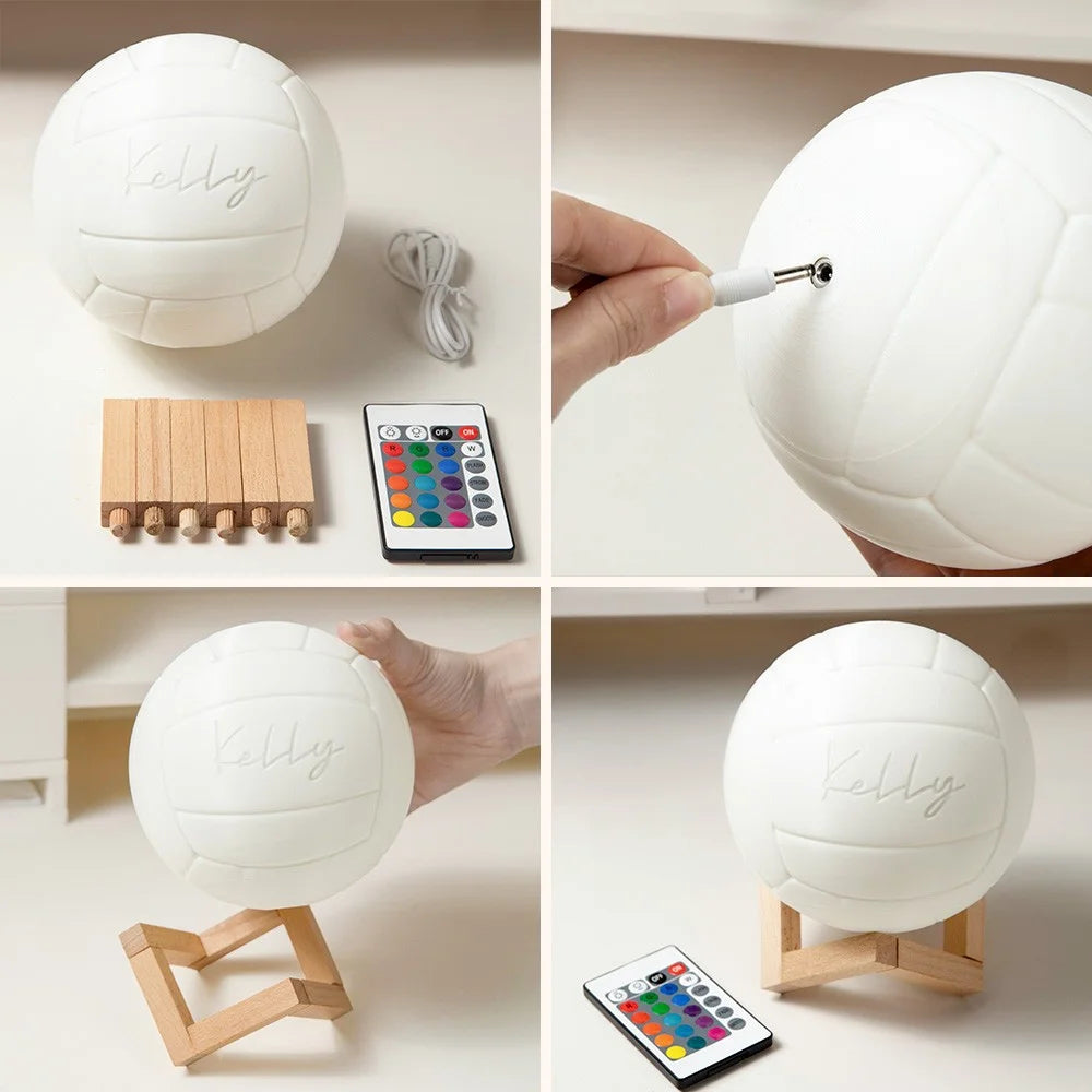 Volleybal Night Light with Personalized Name