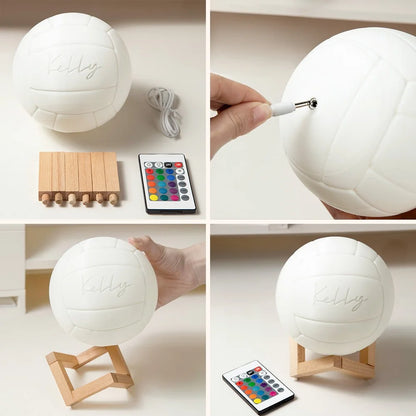 Volleybal Night Light with Personalized Name