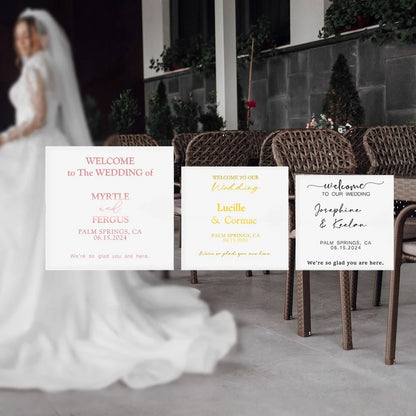 Custom Wedding Decal for Mirror Acrylic Cardboard
