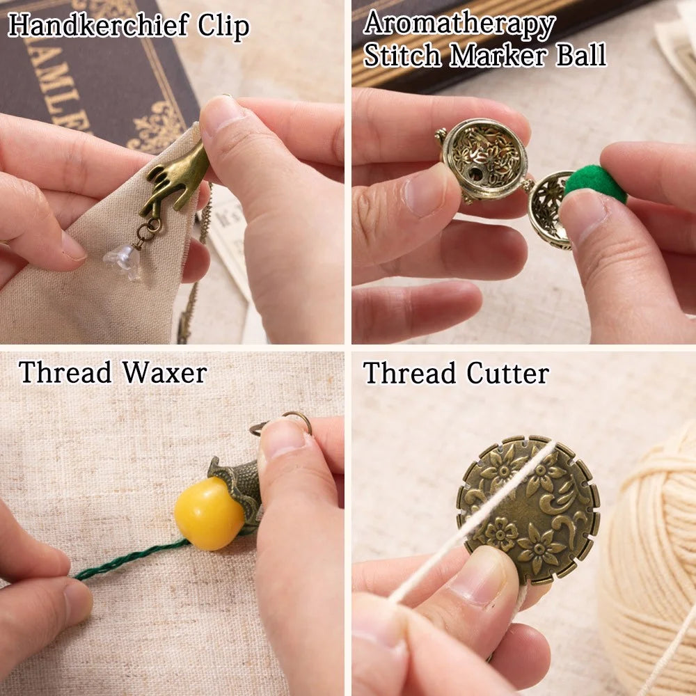 Victorian Needlework Tools Set