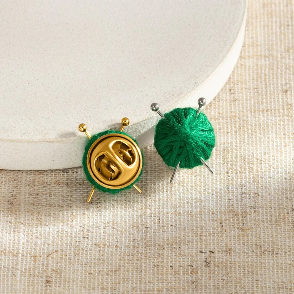 Tiny Yarn Balls Earrings