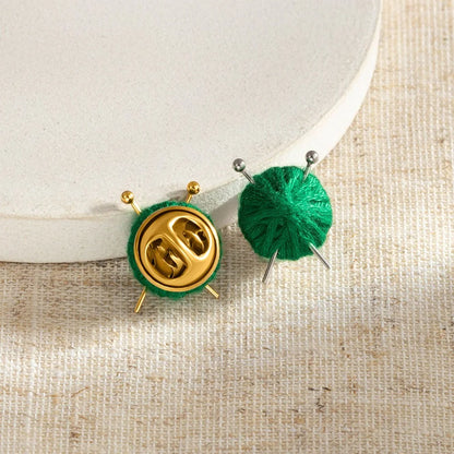 Tiny Yarn Balls Earrings