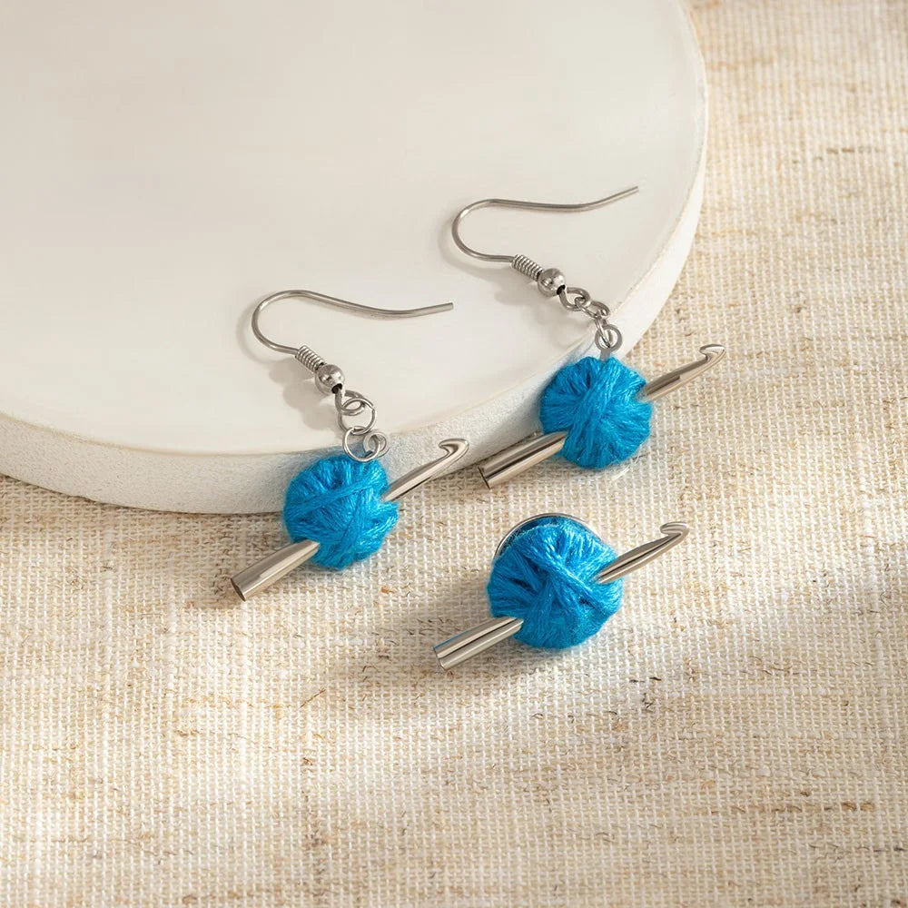 Tiny Yarn Balls Earrings
