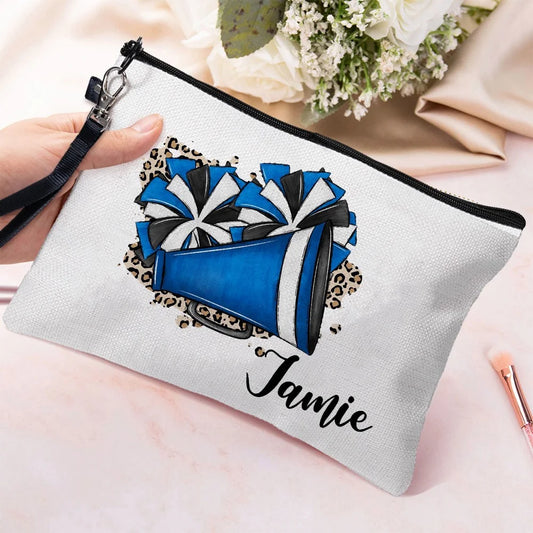 Personalized Cheerleading Cosmetic Bag with Name