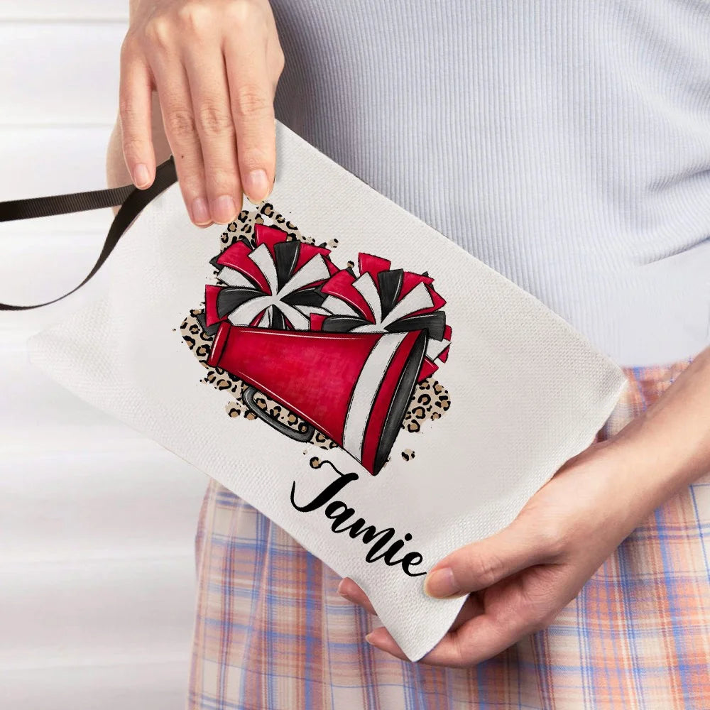 Personalized Cheerleading Cosmetic Bag with Name