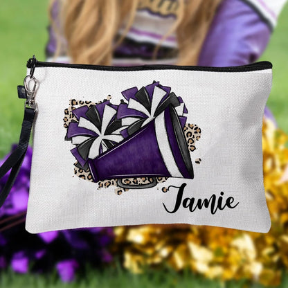 Personalized Cheerleading Cosmetic Bag with Name