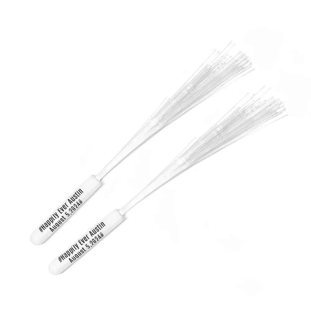 Personalized Light Up Fiber Optic Wands
