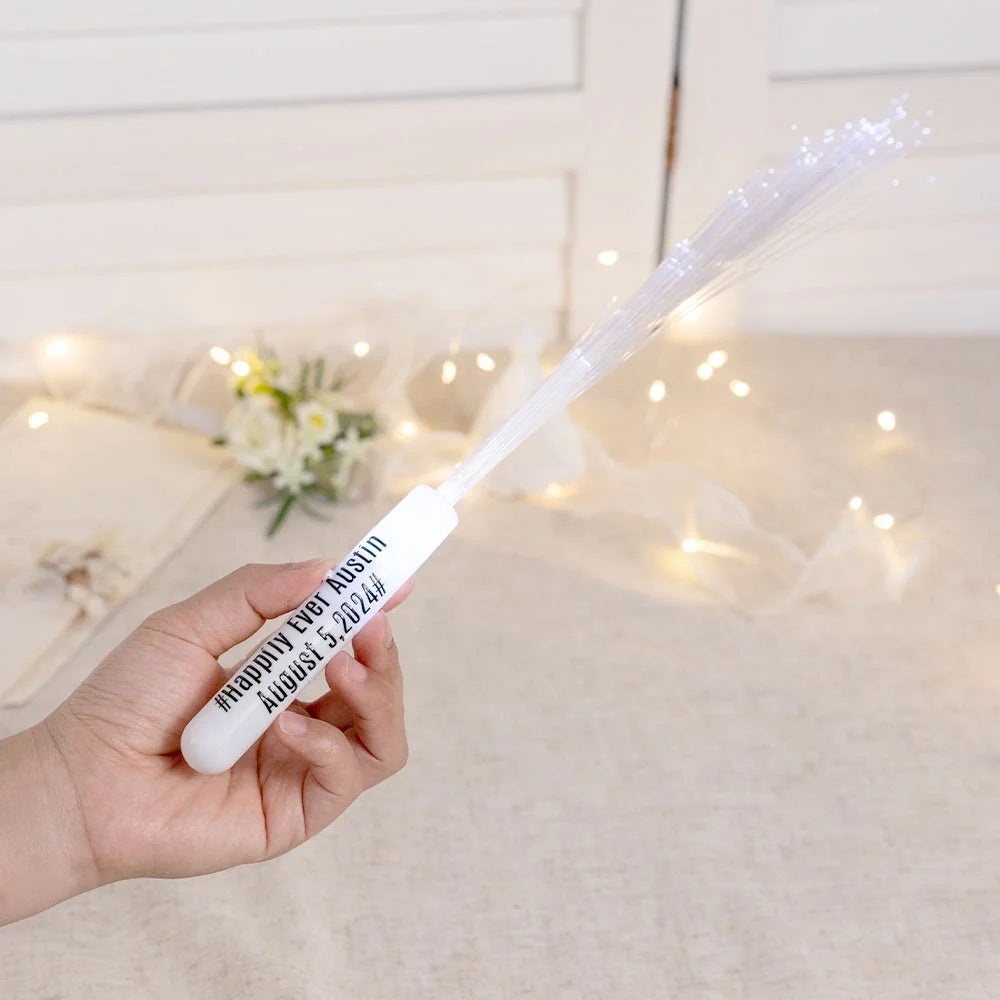 Personalized Light Up Fiber Optic Wands