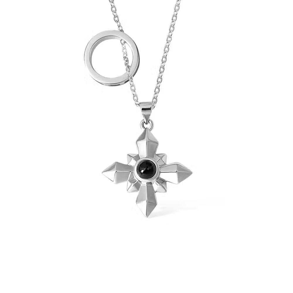 Custom Gothic Cross Projection Necklace