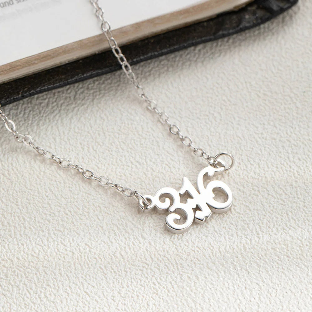 Custom Bible Verse Number Necklace