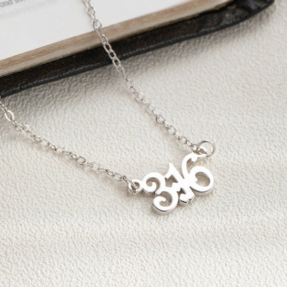 Custom Bible Verse Number Necklace