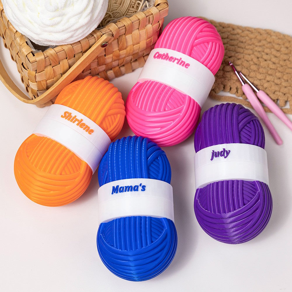 Personalized Yarn Ball Crochet Hook Holder with Name, photo 5