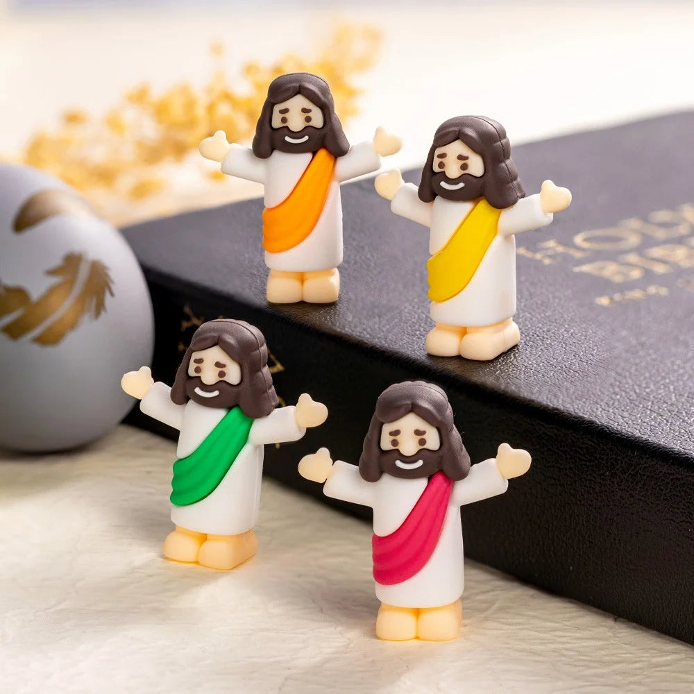 Miniature Jesus Figurine with Bible Verse Card