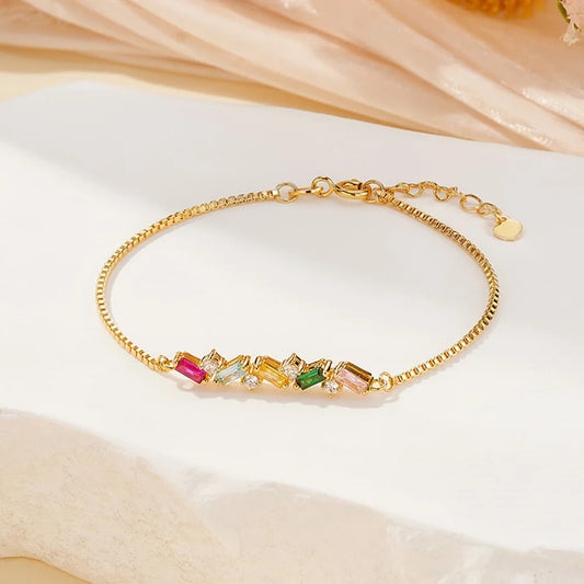 Personalized Baguette Birthstones Bracelet