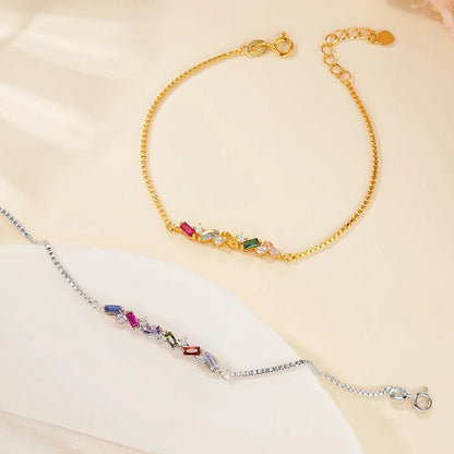 Personalized Baguette Birthstones Bracelet
