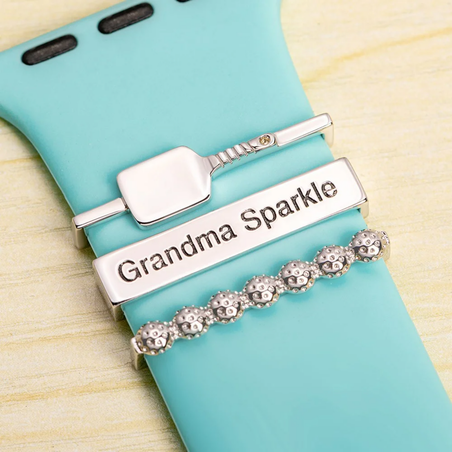 Personalized Pickleball Watch Band Charms